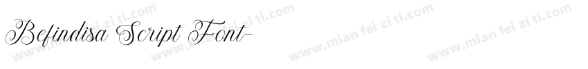 Befindisa Script Font字体转换